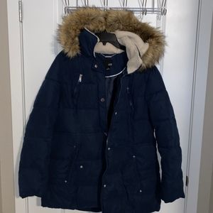 Dark Blue Puffer Coat